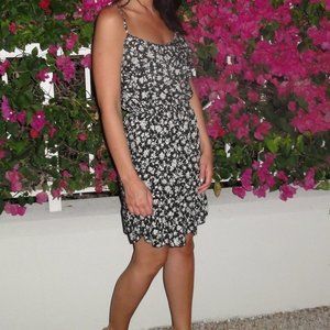 Black Floral Mini Dress